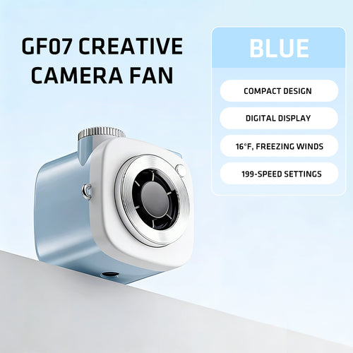 EHL Mini Camera Fan with Flexible Octopus Tripod, Portable Personal Cooling Fan with Digital Display, 199-Speed Adjustable Wind, Compact Desk Fan for Travel, Office & Outdoor