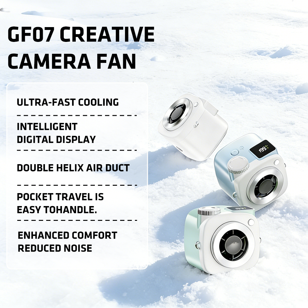 EHL Mini Camera Fan with Flexible Octopus Tripod, Portable Personal Cooling Fan with Digital Display, 199-Speed Adjustable Wind, Compact Desk Fan for Travel, Office & Outdoor