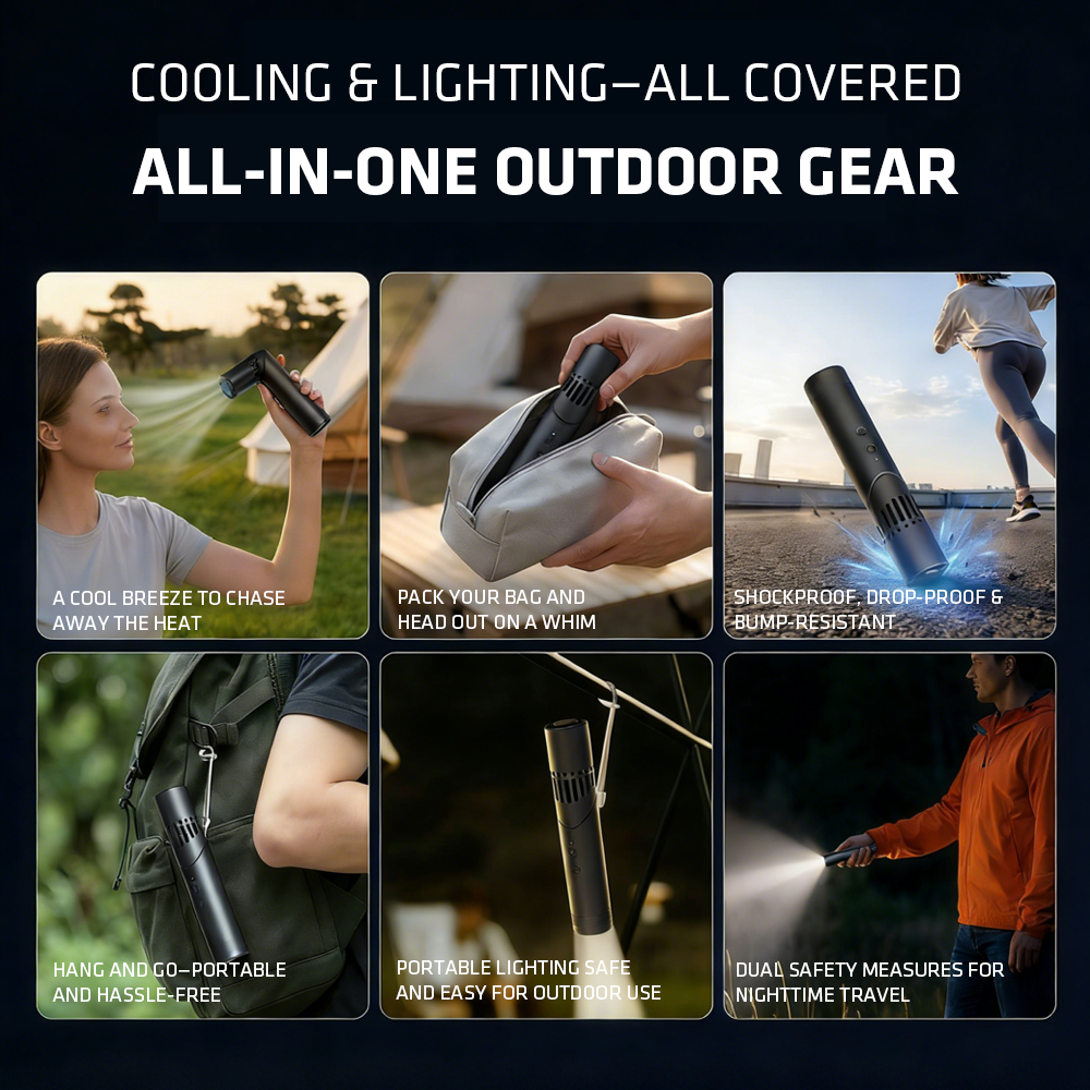 EHL Outdoor Flashlight Lipstick Fan