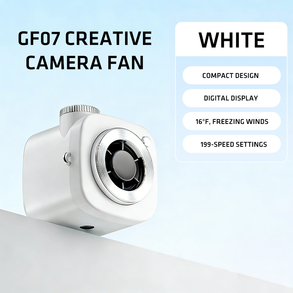 EHL Mini Camera Fan with Flexible Octopus Tripod, Portable Personal Cooling Fan with Digital Display, 199-Speed Adjustable Wind, Compact Desk Fan for Travel, Office & Outdoor
